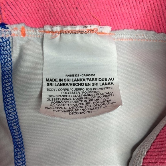 Nike Pro Blue & Pink Zebra Print Workout Capri Leggings Size XS - Picture 5 of 8